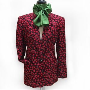 Vintage structured Anne Klein silk blazer sz 4